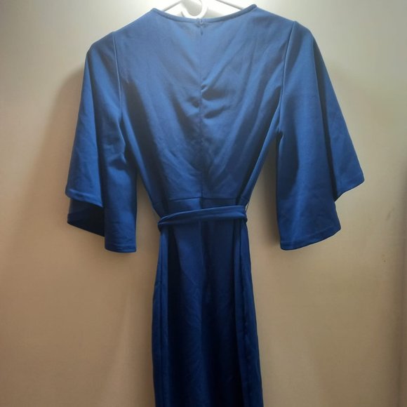 Elegant Sapphire Blue Dress - Picture 3 of 3